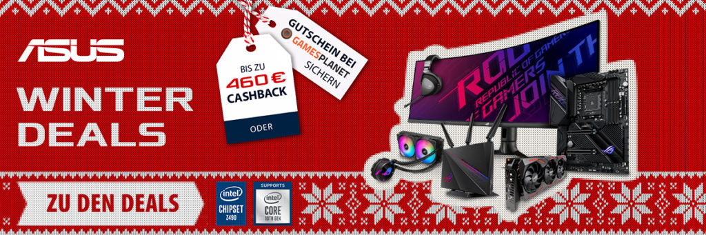 ASUS Winter Deals 2020 mit Cashback oder Gamesplanet-Gutschein!