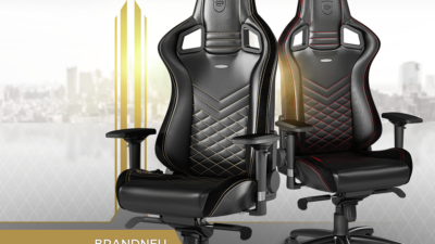 noblechairs präsentiert die EPIC-Serie mit dem weltweit ersten Gaming-Stuhl mit auserlesenem Echtlederbezug!