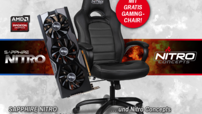 Das perfekte Gaming-Bundle: SAPPHIRE NITRO Radeon R9 Fury Tri-X OC mit GRATIS Nitro Concepts Gaming-Chair!
