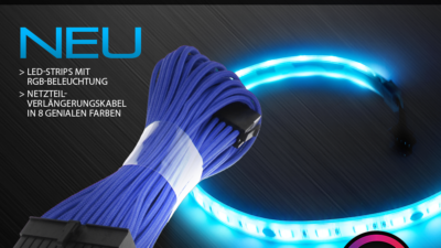 Phanteks RGB LED-Strips und Phanteks Sleeve-Verlängerungskabel jetzt bei Caseking!
