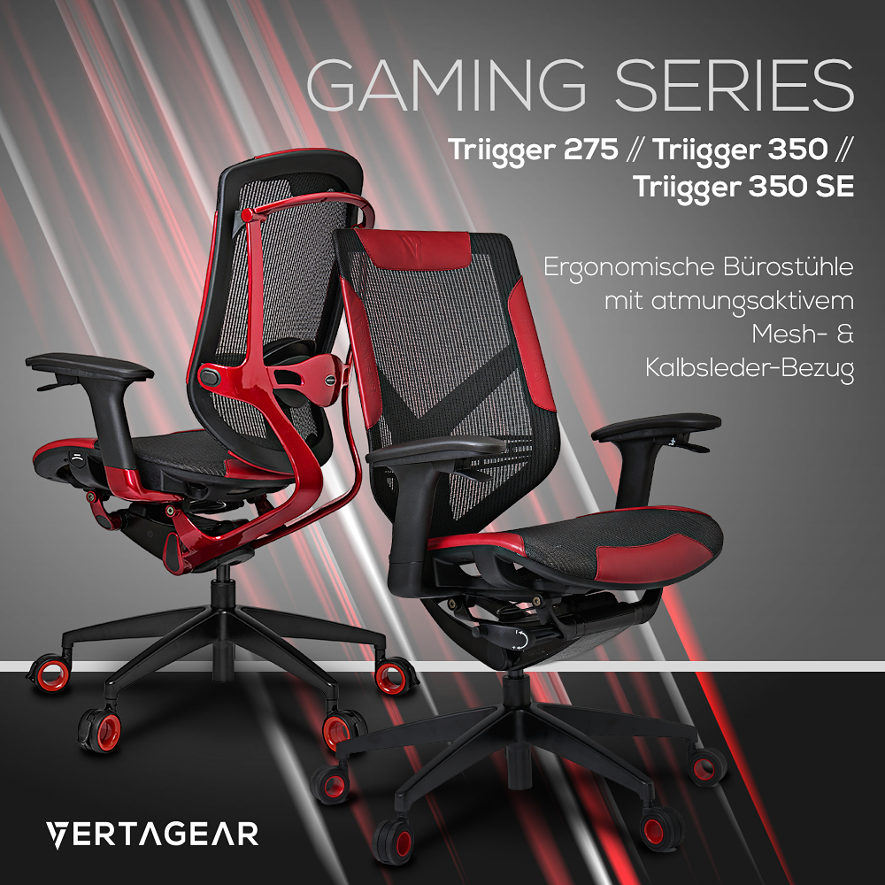 Vertagear Triigger Ergonomische Burostuhle der Gaming Series mit atmungsaktivem Mesh Bezug Caseking Blog