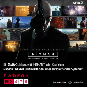Jetzt bei Caseking: Hitman – The Complete First Season zu jeder AMD Radeon RX 470 Grafikkarte!