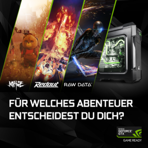 Drei Indie-Games (Maize, Redout, Raw Data) ab sofort zu NVIDIA GeForce GTX 1060 & 1050 (Ti) Grafikkarten & Notebooks