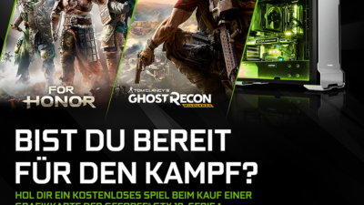 For Honor oder Ghost Recon Wildlands GRATIS zu jeder NVIDIA GeForce GTX 1080 (Ti), 1070 & 1060!