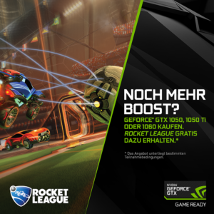 Rocket League ab sofort zu NVIDIA GeForce GTX 1060 & 1050 (Ti) Grafikkarten & Notebooks!