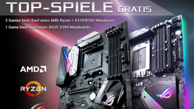 ASUS X370/B350 + Ryzen 7 & X399 Mainboards: Jetzt mit Gratis-Game(s) von Gamesplanet.de!