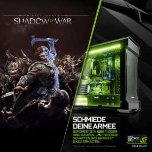 Mittelerde: Schatten des Krieges ab sofort zu NVIDIA GeForce GTX 1080 & 1080 Ti Grafikchips!