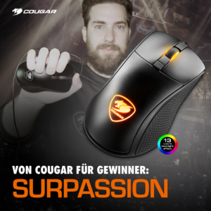 Von Cougar für Gewinner: Die Gaming-Maus Surpassion bringt den entscheidenden Vorteil