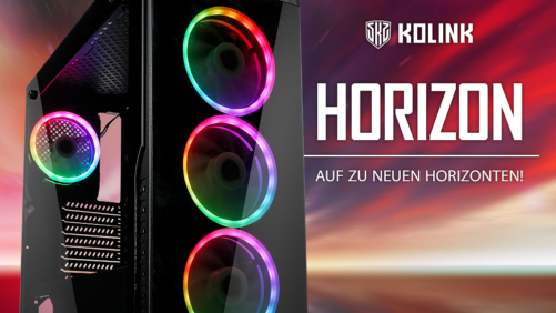 Kolink Horizon – stylischer Midi-Tower mit Tempered Glass und RGB-Beleuchtung