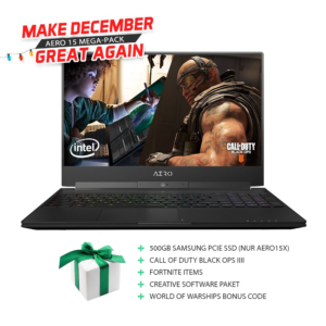 Make December Great Again mit dem Gigabyte AERO 15X Mega-Pack!