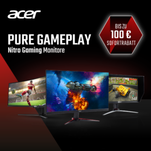 ACER Nitro Gaming-Monitore mit bis zu 100 Euro Sommer-Rabatt!