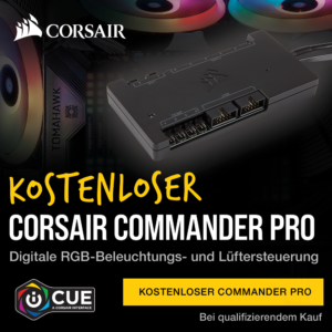 Corsair Commander PRO RGB LED & Fan Hub GRATIS zu ausgewählten Corsair-Gehäusen!