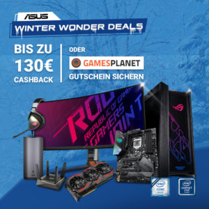 ASUS Winter Wonder Deals 2019 mit Cashback oder Gamesplanet-Gutscheinen!