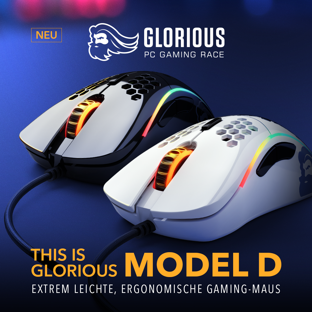 Jetzt erh ltlich die glorious pc gaming race model d gaming maus