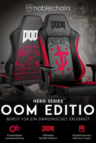 Entfessle die Hölle: Der noblechairs HERO im legendären DOOM-Design