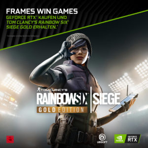 Rainbow Six Siege Gold Edition zu NVIDIA GeForce RTX 20-Series-Grafikkarten dazu erhalten!