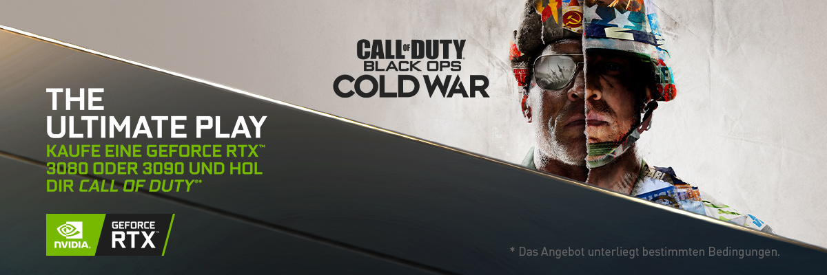 Call of Duty: Black Ops Cold War zu NVIDIA GeForce RTX 3080 & RTX 3090-Grafikkarten dazu erhalten!