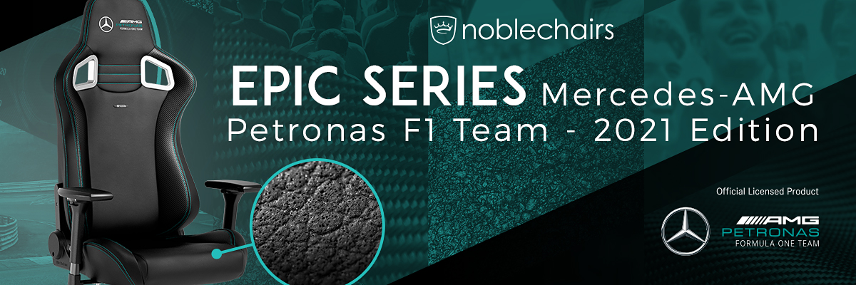 Der noblechairs EPIC in der Mercedes-AMG Petronas Formula One Team ...