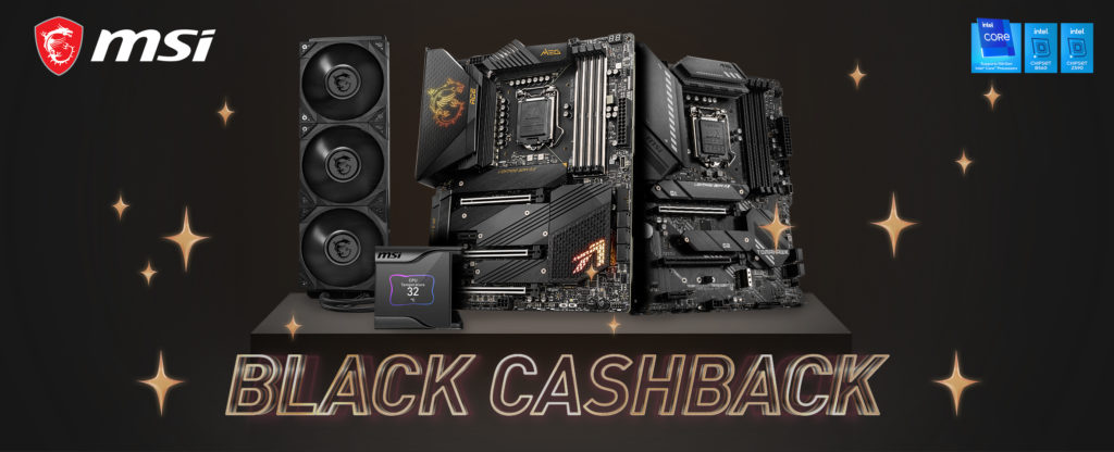 MSI Intel-Motherboards & AiO-Wasserkühler jetzt mit bis zu 140 Euro Black Cashback!