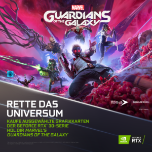 Marvel’s Guardians of the Galaxy jetzt zu PC-Systemen und Notebooks mit qualifizierten NVIDIA GeForce RTX 3000-GPUs!