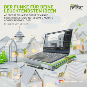 NVIDIA Studio-Notebooks jetzt mit 3 Monaten Adobe Creative Cloud!