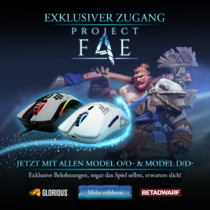 Project F4E jetzt zu allen Glorious Model O/O- & Model D/D- dazu erhalten!