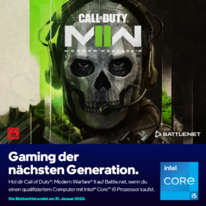 Call of Duty: Modern Warfare II (2022) jetzt zu Intel Core i5 CPUs dazu erhalten!