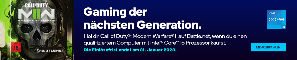 Call of Duty: Modern Warfare II (2022) jetzt zu Intel Core i5 CPUs dazu erhalten!