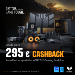 Erhalte jetzt Cashback beim Kauf ausgewählter ASUS TUF Gaming-Produkte!