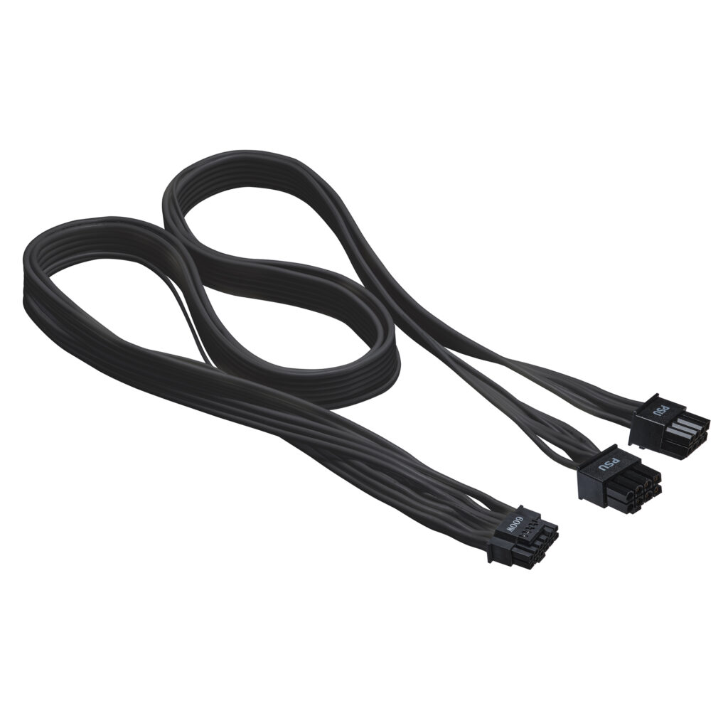 PHANTEKS12VHPWR Netzteil Adapter Kabel in schwarz.