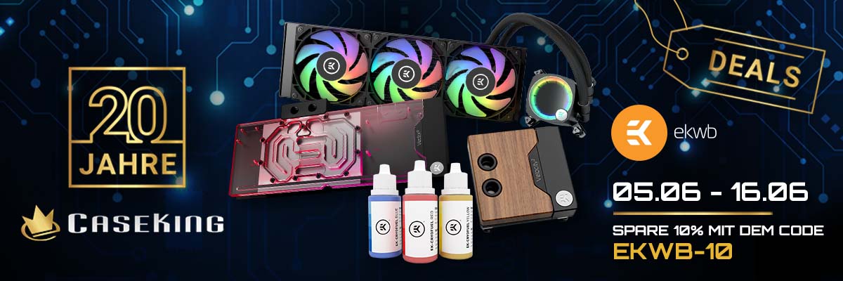 EK Water Blocks-Produkte jetzt mit Gutscheincode für 10 % Sofortrabatt!