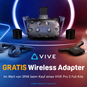 HTC Vive Wireless-Adapter jetzt zum HTC Vive Pro 2 Full Kit dazu erhalten!