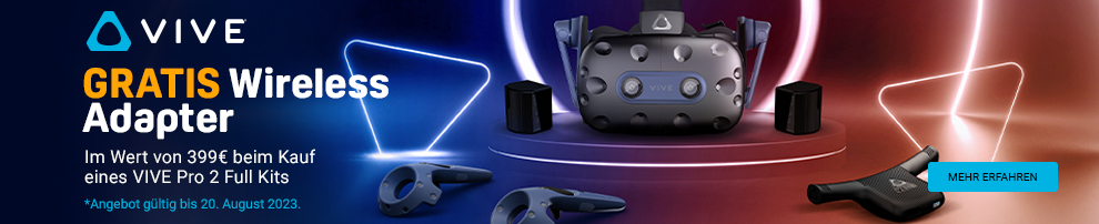 HTC Vive Wireless-Adapter im Wert von 399 Euro jetzt zum HTC Vive Pro 2 Full Kit dazu erhalten!