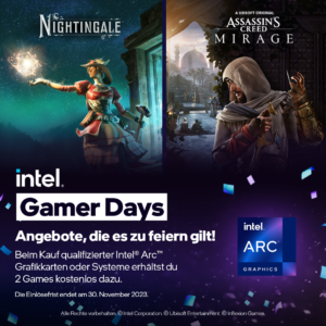 Assassin’s Creed Mirage und Nightingale zu Intel Arc Grafikkarten dazu erhalten!