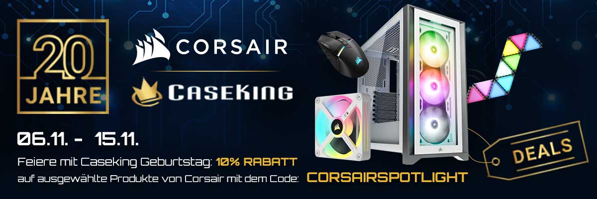 Ausgewählte Corsair-Produkte jetzt mit Gutscheincode für 10 % Sofortrabatt!