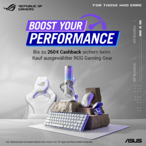 Ausgewählte ASUS ROG Gaming Gear-Produkte jetzt mit bis zu 260 Euro Cashback!