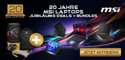 20 Jahre MSI-Laptops: Jetzt Geschenkbundle zum MSI Gaming-Notebook sichern!
