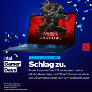 Assassin’s Creed Shadows zu Intel 13th/14th Gen CPUs und Intel Arc Grafikkarten dazu erhalten!