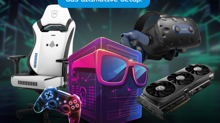 Diverse Gaming Prrodukte wie Stühle, Kühler, Lüfter etc.