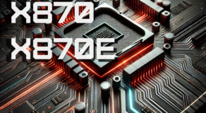 Platine mit CPU-Sockel und roten Leiterbahnen.
