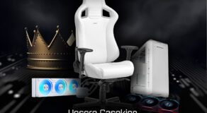 Lüfter mit Krone, Stuhl und PC-Gehäuse, darunter der Text "Unsere Caseking Black Week Deals sind da, Ausrüsten, Aufrüsten, Abstauben"