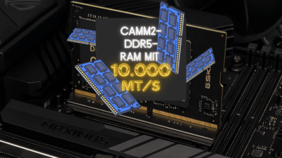 G.Skill demonstriert CAMM2-DDR5-RAM mit 10.000 MT/s auf ASUS Z890 HERO Mainboard