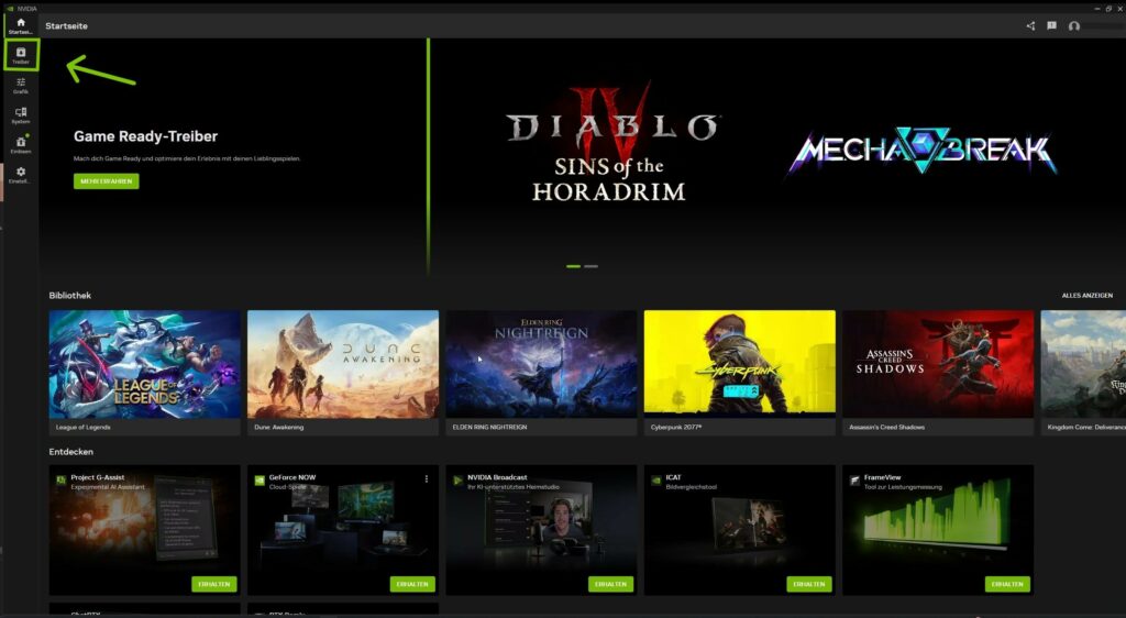 NVIDIA APP Reiter Treiber