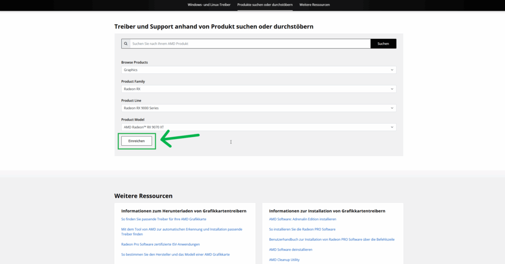 AMD Grafikkarte Eintragen