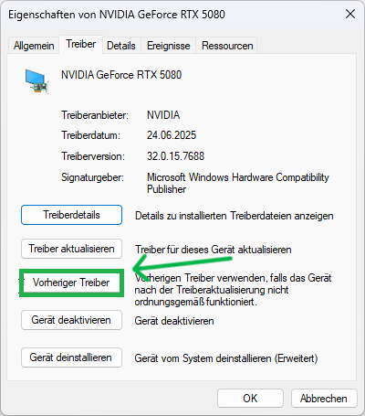 Eigenschaften RTX 5080