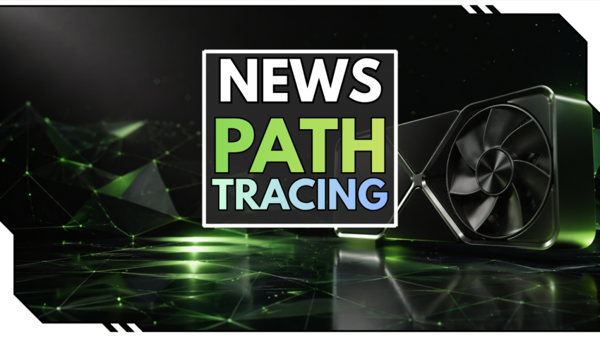 Beitragsbild Path Tracing mit Grafikkarte und grünen Strukturen im Hintergrund