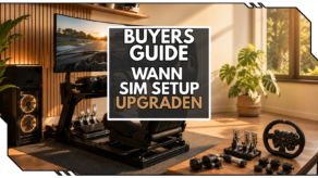 Sim Racing Setup in einem hellen Raum