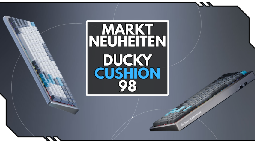 Ducky Cushion 98 Blog Beitragsbild mit zwei Tastaturen