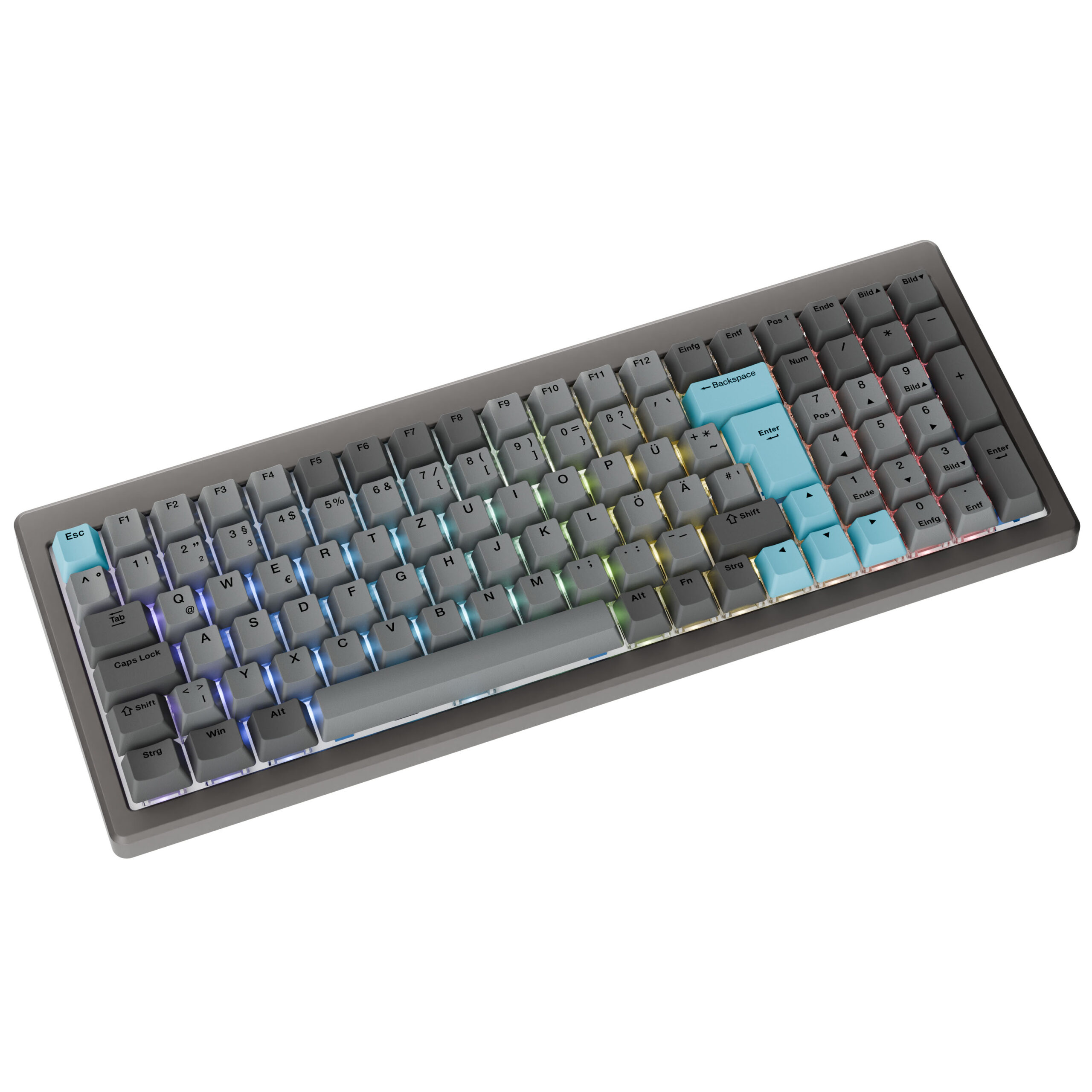 Ducky Cushion 98 Tastatur in Nickel