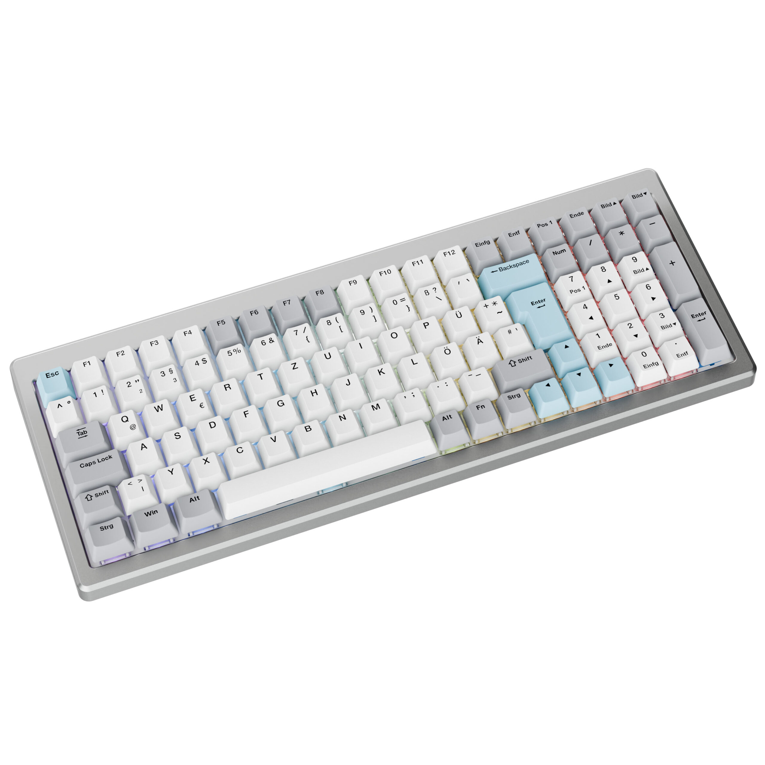 Ducky Cushion 98 Tastatur in Silber